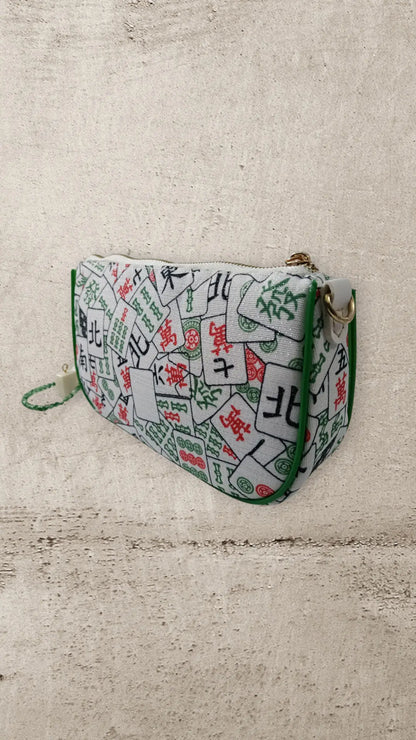 Mahjong Mosaic Canvas Clutch