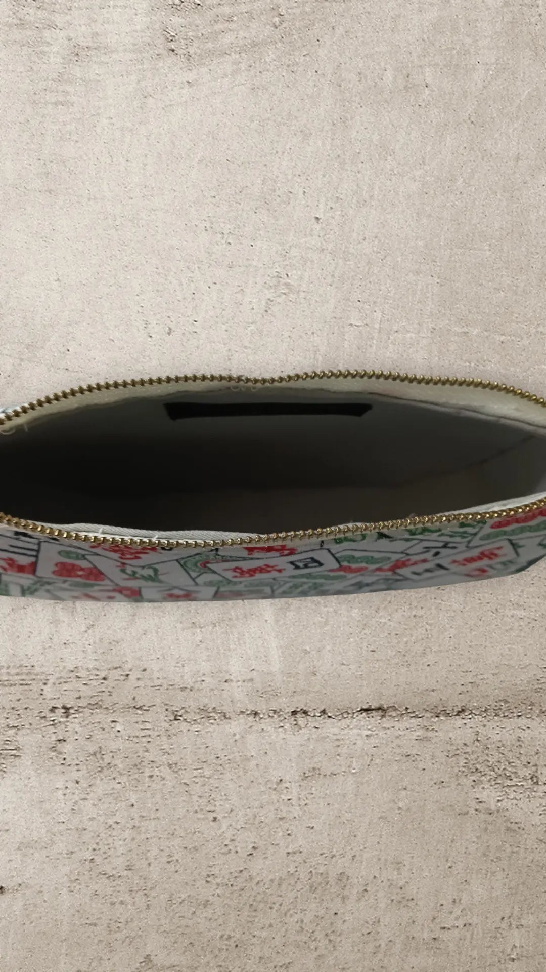 Mahjong Mosaic Canvas Clutch