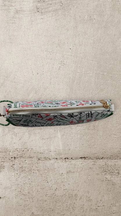 Mahjong Mosaic Canvas Clutch