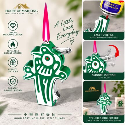Lucky Mahjong Windproof Lighter/Bottle Opener